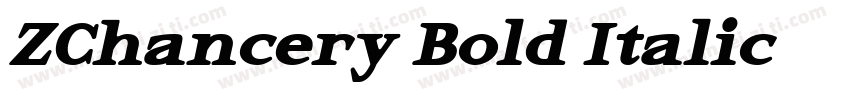 ZChancery Bold Italic字体转换